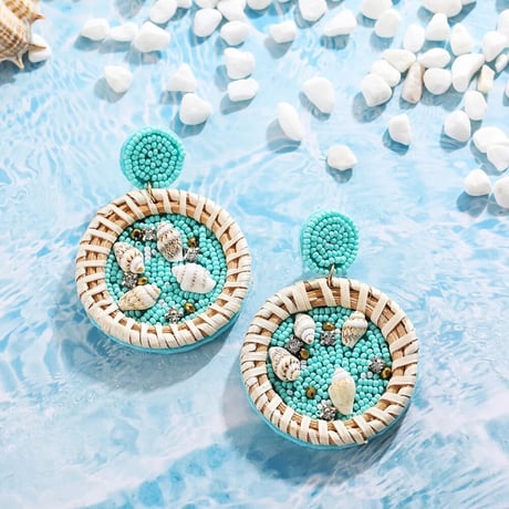 Shell  Beads Rattan Pierce