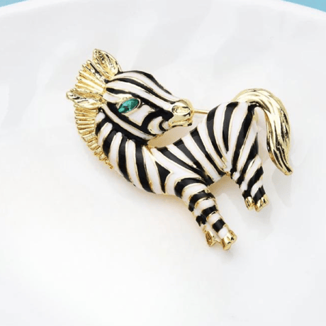 Zebra Brooch