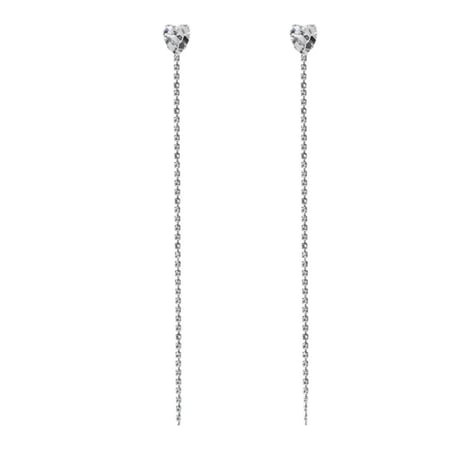 Heart Crystal Long Pierce/2color