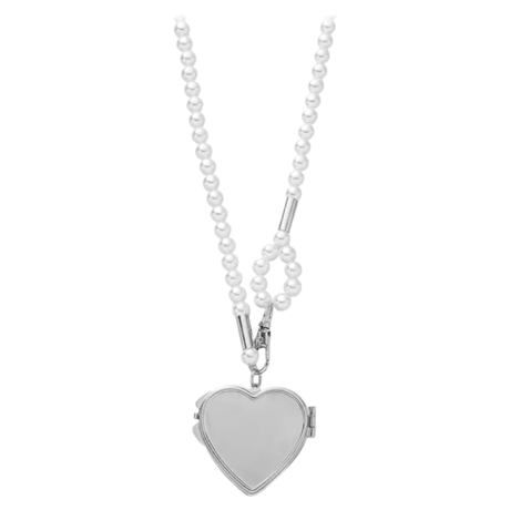 Heart Mirror Pearl Necklace