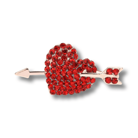 Heart Arrow Brooch