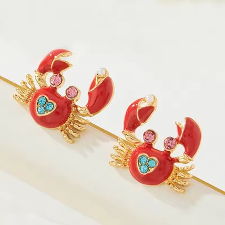 Crab with Pearl Pierce/2color