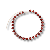 Heart Crystal Necklace/3color