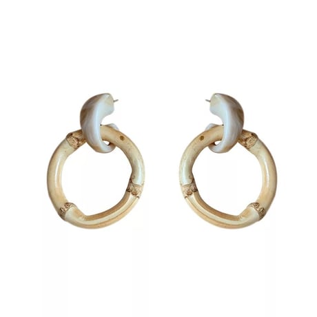 Bamboo Hoop Pierce/2color
