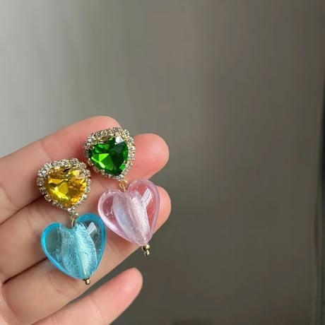 Heart Translucent Pierce/2color