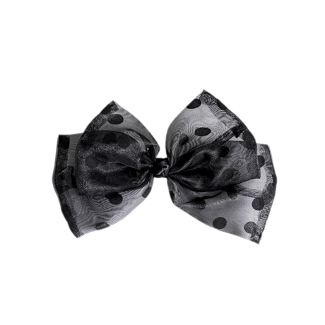 Dot Organza Ribbon Barrette/2color