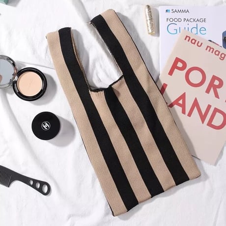 Stripe knit Bag/6color