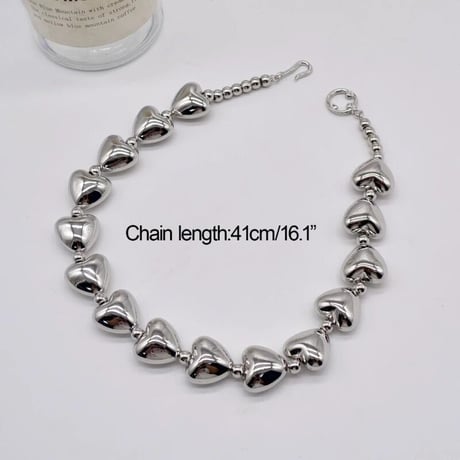 Heart Plump Metal Necklace