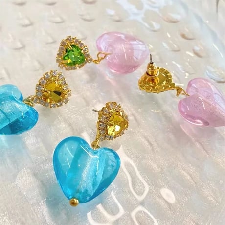 Heart Translucent Pierce/2color