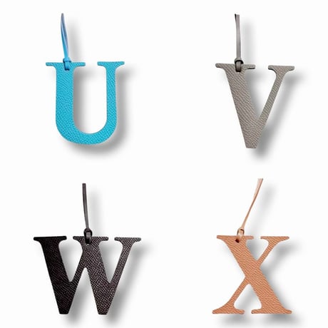 【Order】Leather  Alphabet Charm/13color