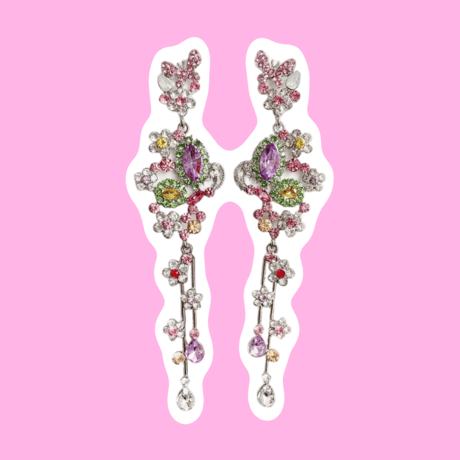 Flower&Butterfly Crystal Pierce