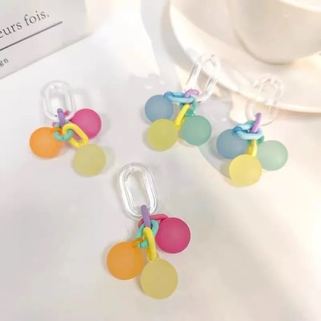 Frosted Glass Ball Pierce/2color
