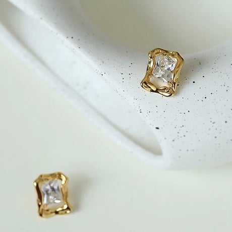 Metal Square Crystal Pierce/2color