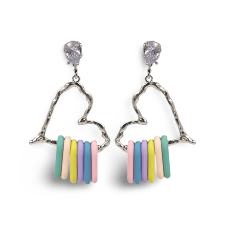 Heart Pastel Ring Pierce