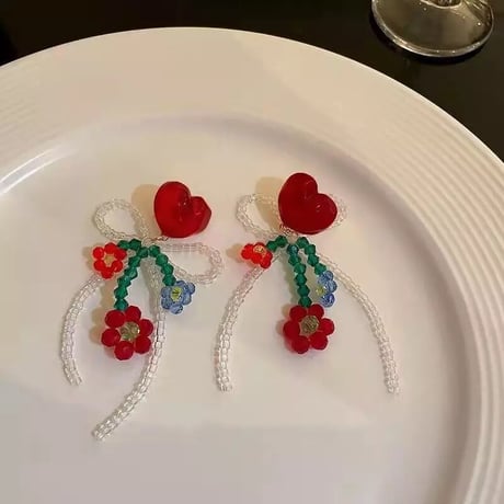 Heart&Flower Beads Pierce