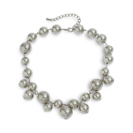 Metal Ball Aggregation Necklace/2color