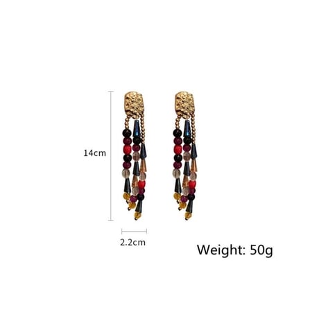 Colorful Beads Long Pierce