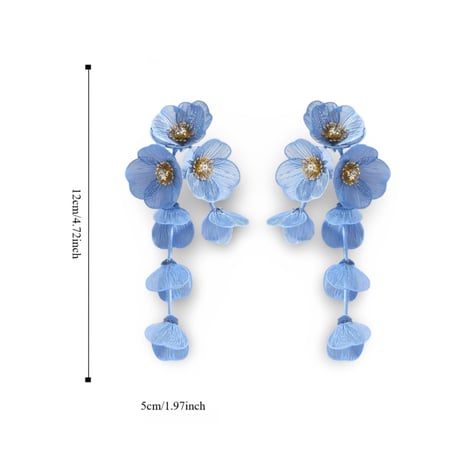 Flower Petal Tassel Pierce/5color