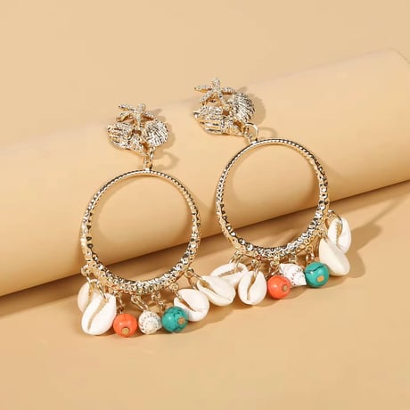 Shell Jingling Metal Hoop Pierce