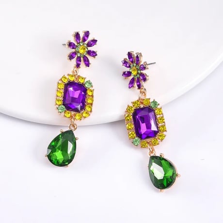 Flower Crystal Bijou Pierce/2color