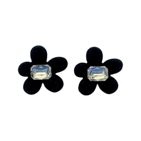 Flower Octagon Crystal Pierce/2color