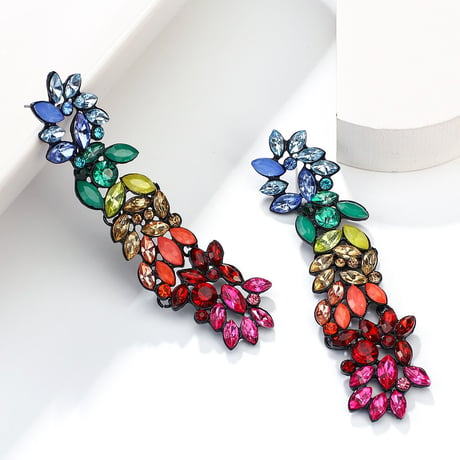 Rainbow Flower Long Pierce