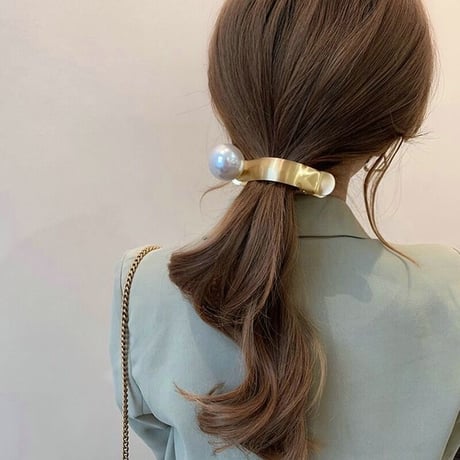 Big Pearl Metal Hair Clip/2color