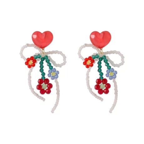Heart&Flower Beads Pierce