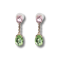 Small Drop Ovall Crystal Pierce
