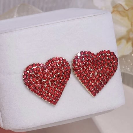 Heart Pave Pierce/2color
