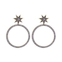 2Way Star Crystal Hoop Pierce