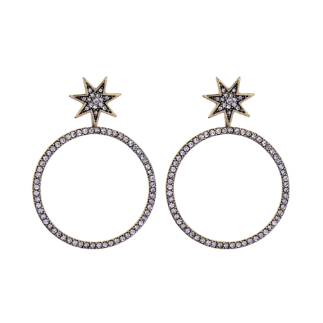 2Way Star Crystal Hoop Pierce