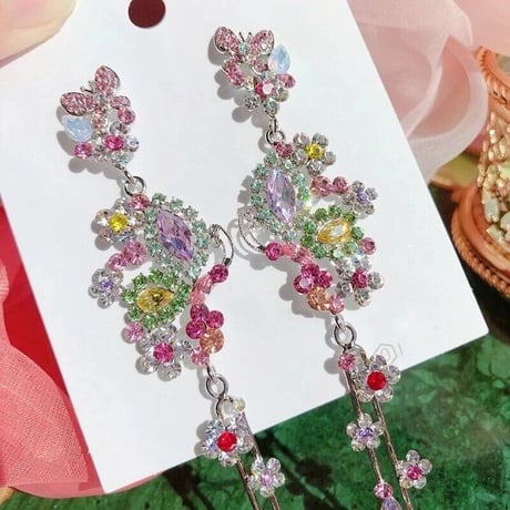 Flower&Butterfly Crystal Pierce