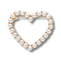Heart Pearl Brooch