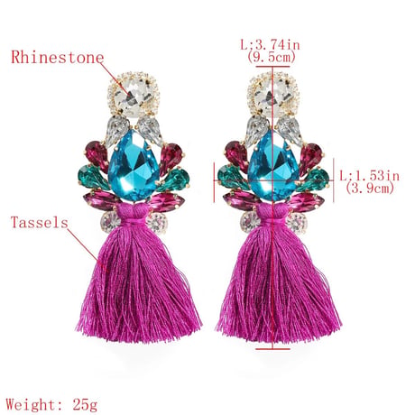 Crystal  Tassel Pierce