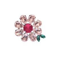 Crystal Flower Ring/2color