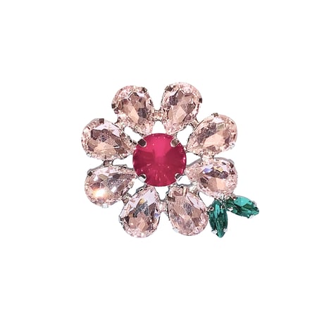 Crystal Flower Ring/2color