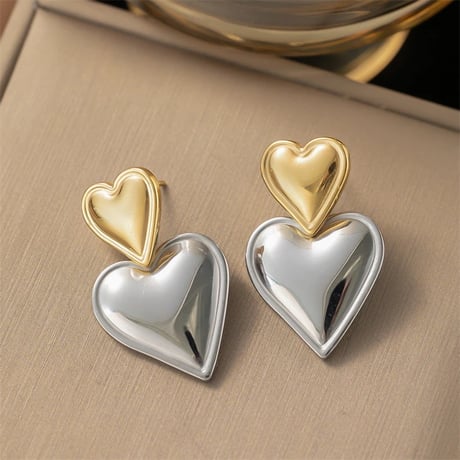 Double Heart Metal Pierce