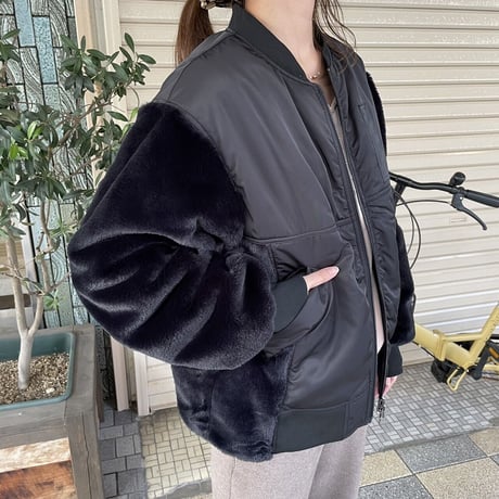 ナイロン×タフタ切替ドッキングMA-1