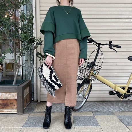 袖切り替えデザインスウェット