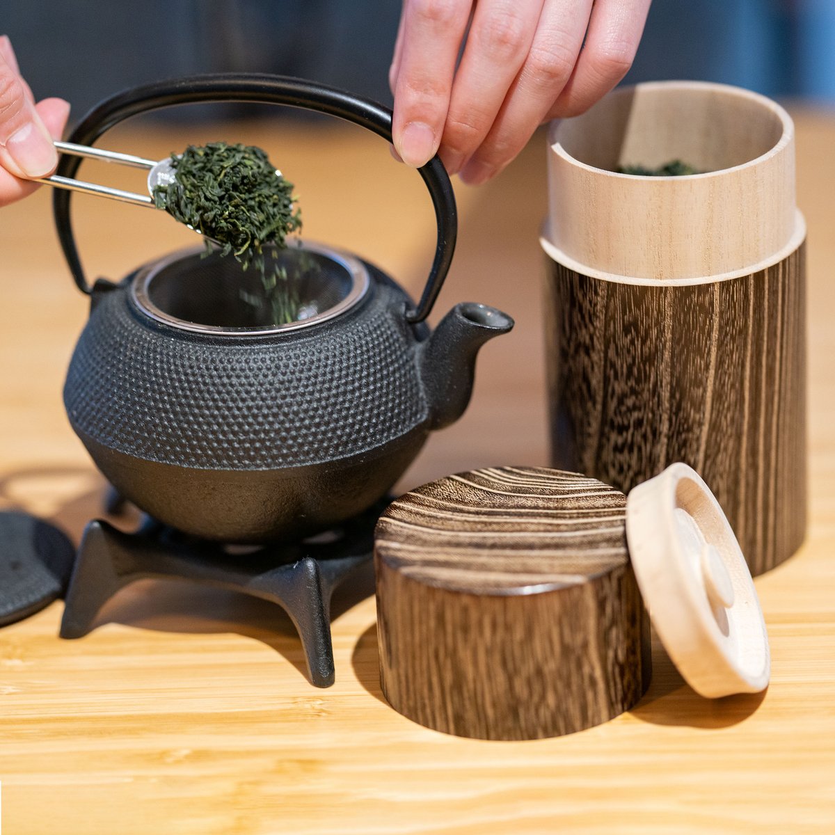 値下げ、茶さじ2個入り【仕覆付】　桐箱入り　お茶道具 匠の逸品 にっぽんの桐でできた茶づつ | FUDOS STORE