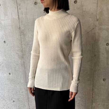 RIBBED WOOL-BLEND SWEATER_Whie