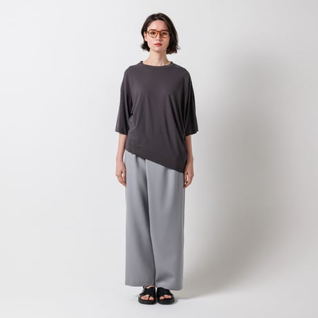 Asymmetrical tee shirts #Charcoal grey