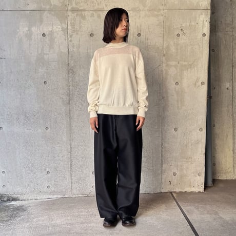 WOOL-BLEND CONTRASTING SWEATER_White