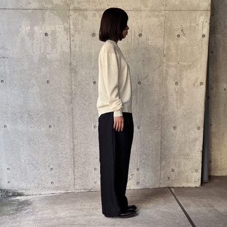WOOL-BLEND CONTRASTING SWEATER_White