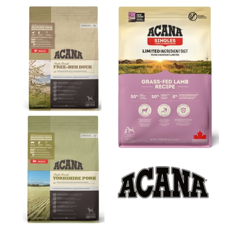 [ACANA] シングル(動物源1種類) ラム/鴨/ポーク 2kg