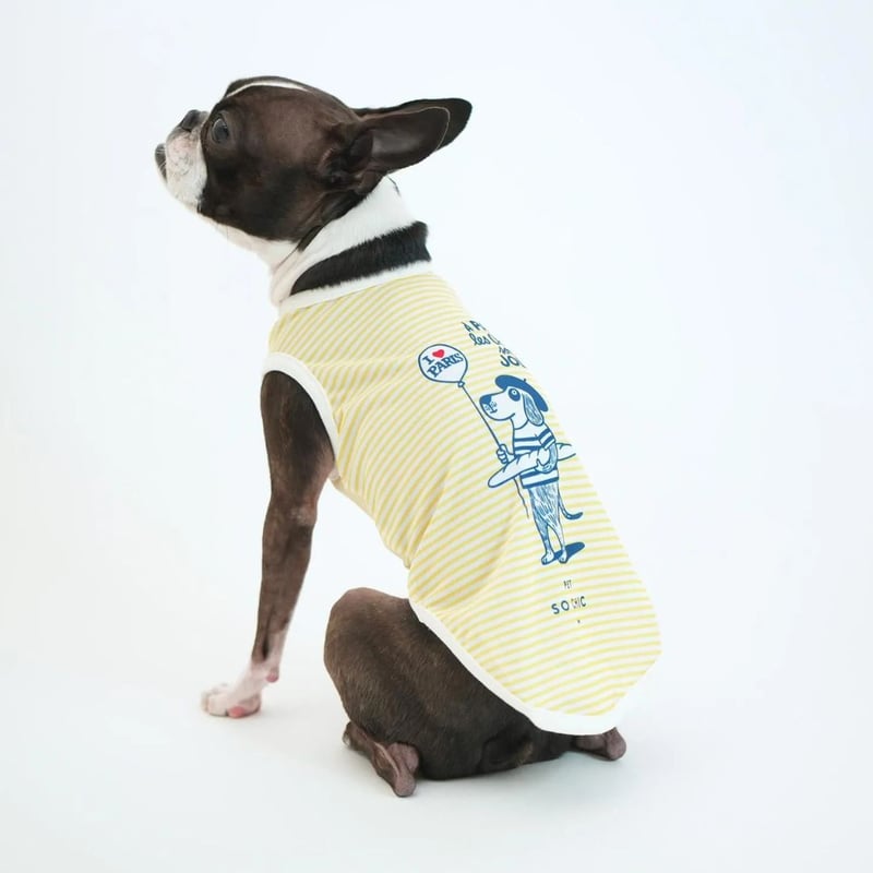 PET SO CHIC] クール タンクトップ I LOVE PARIS (XSからXXL