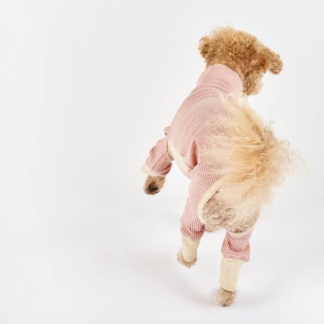 [furryfolks]  ストレッチジャンプスーツ くすみピンク Sから3XLまで