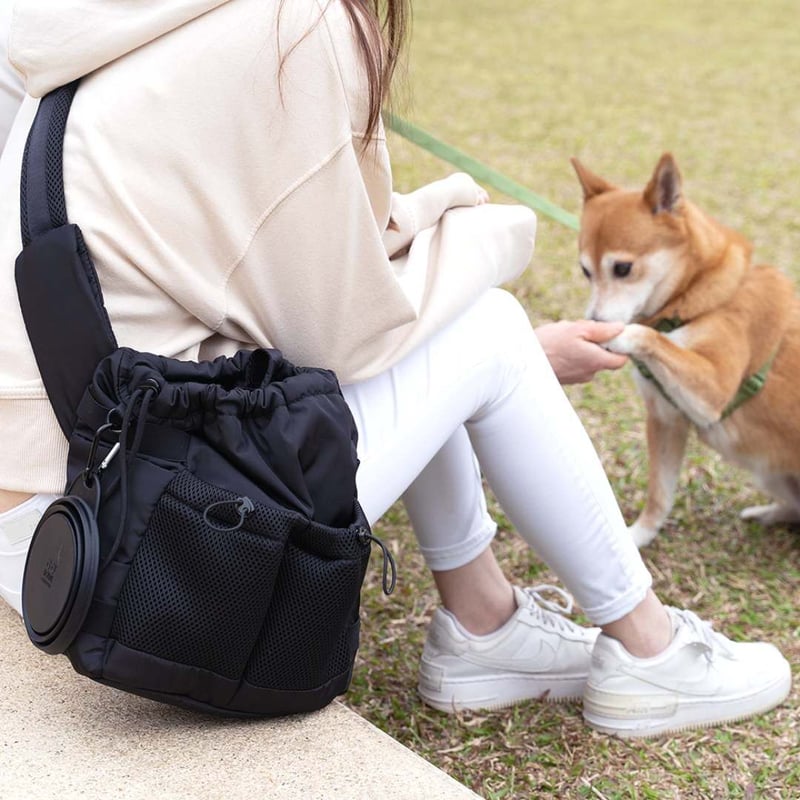 トイプードル クリーム 麻紐バッグ