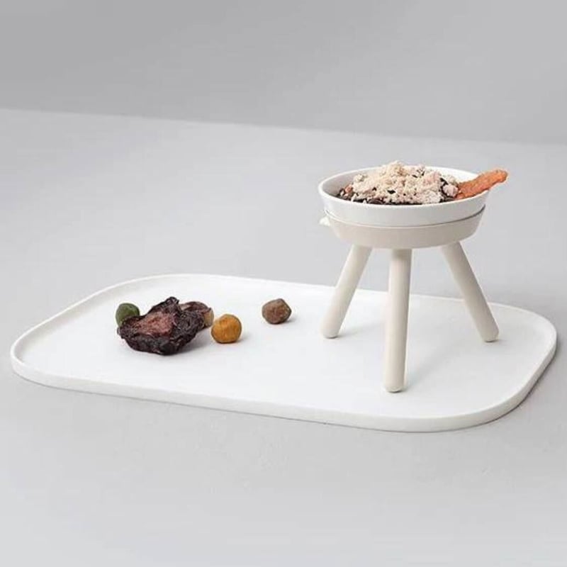 INHERENT] オレオ フードマット ベージュ/ピンク/グレー | モフモフ